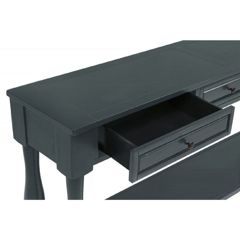Long Console Table With Drawers And Shelf