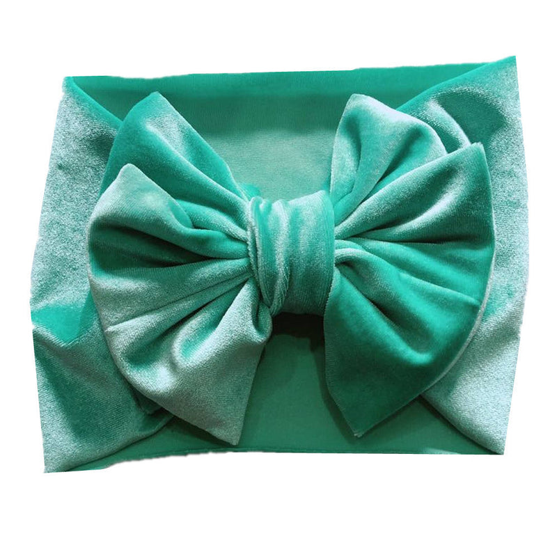 Childrens Multi-color Festive Velvet Headband With Stretchy Hair Accessory