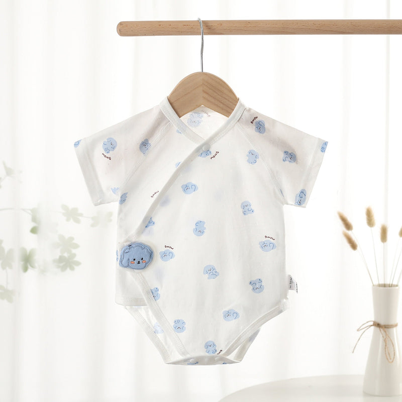 Pure Cotton Newborn One-piece Baby Clothes, Short Sleeves