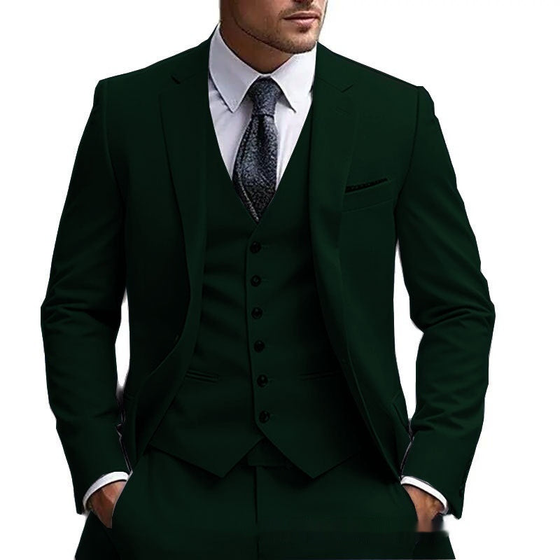 European And American Plus Fat Foreign Trade Plus Size Suit Three-piece Suit