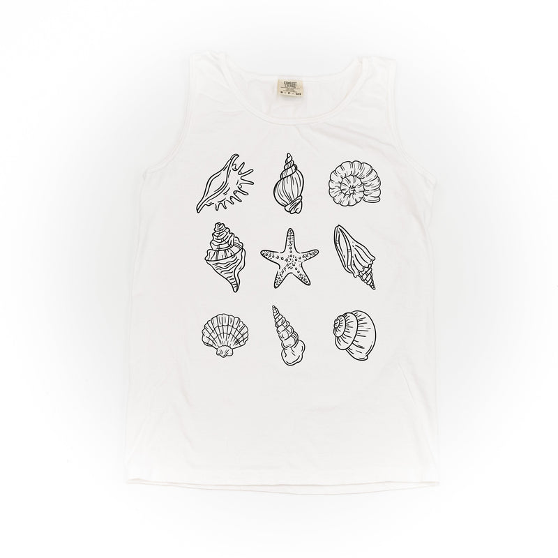 3x3 Seashells - Comfort Colors TANK
