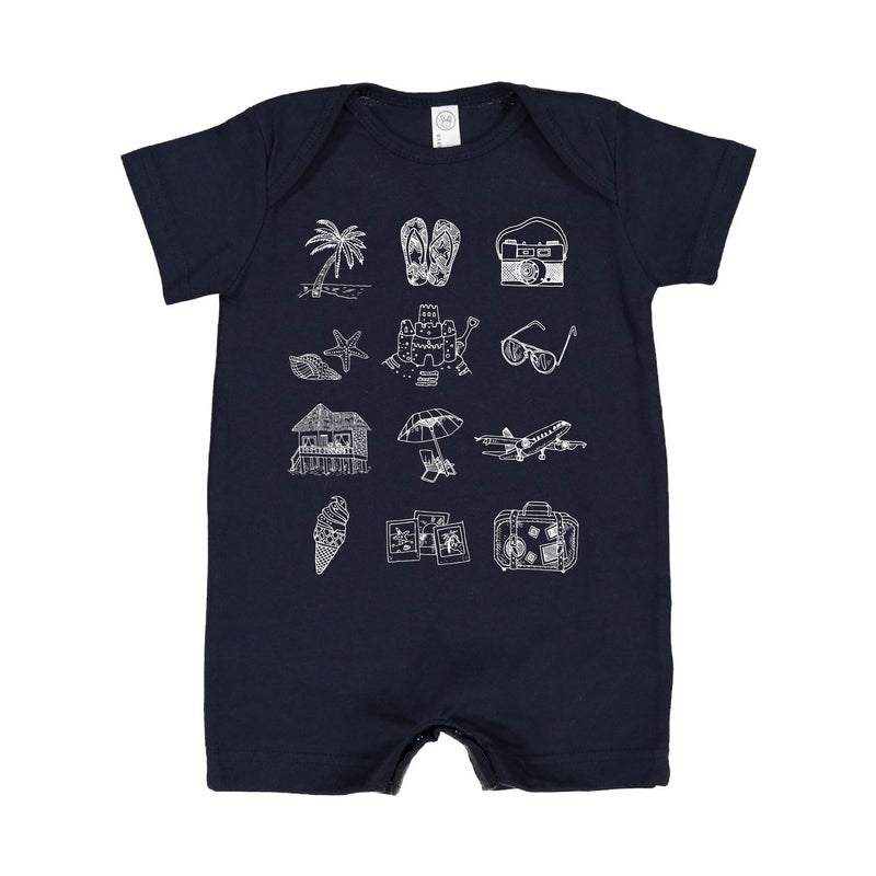 3x4 Vacay Things - Shorts Romper