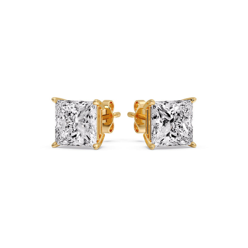 Princess-Cut Diamond Solitaire Stud Earrings (1 - 10ct | GIA & IGI Certified)