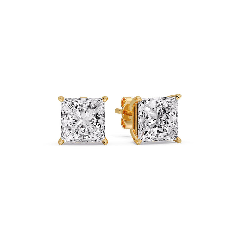 Princess-Cut Diamond Solitaire Stud Earrings (1 - 10ct | GIA & IGI Certified)