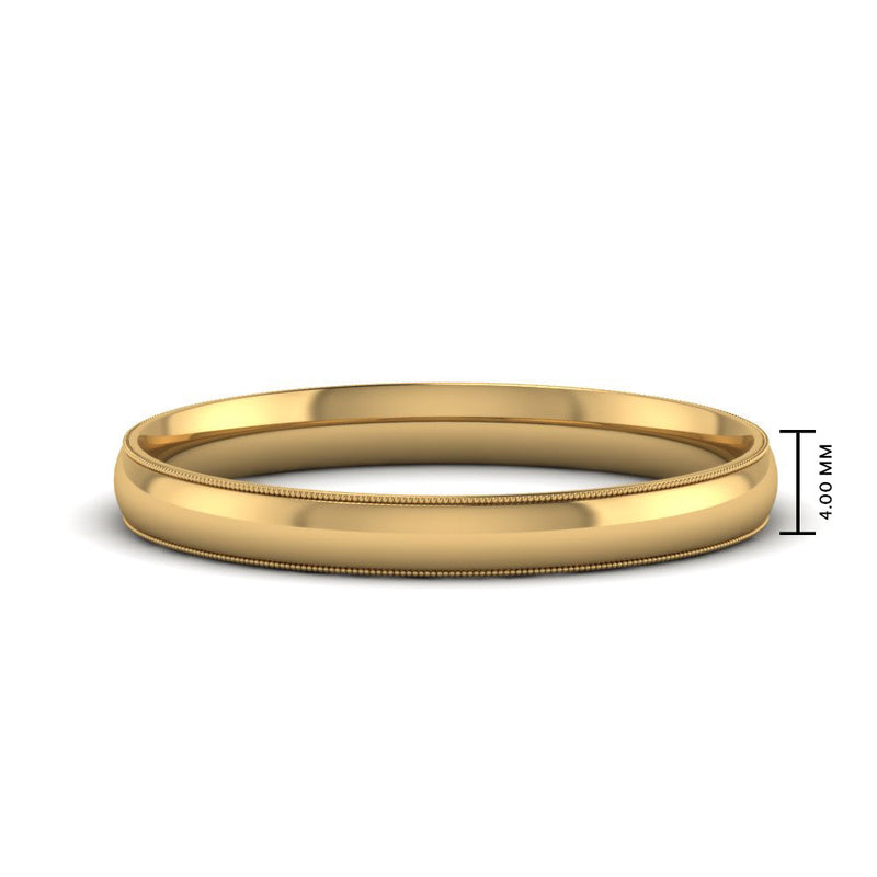 Comfort Fit Wedding Band Milgrain Edge
