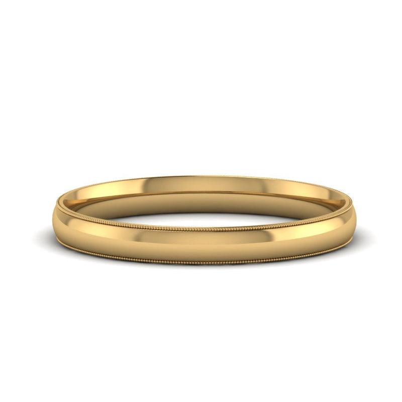 Comfort Fit Wedding Band Milgrain Edge