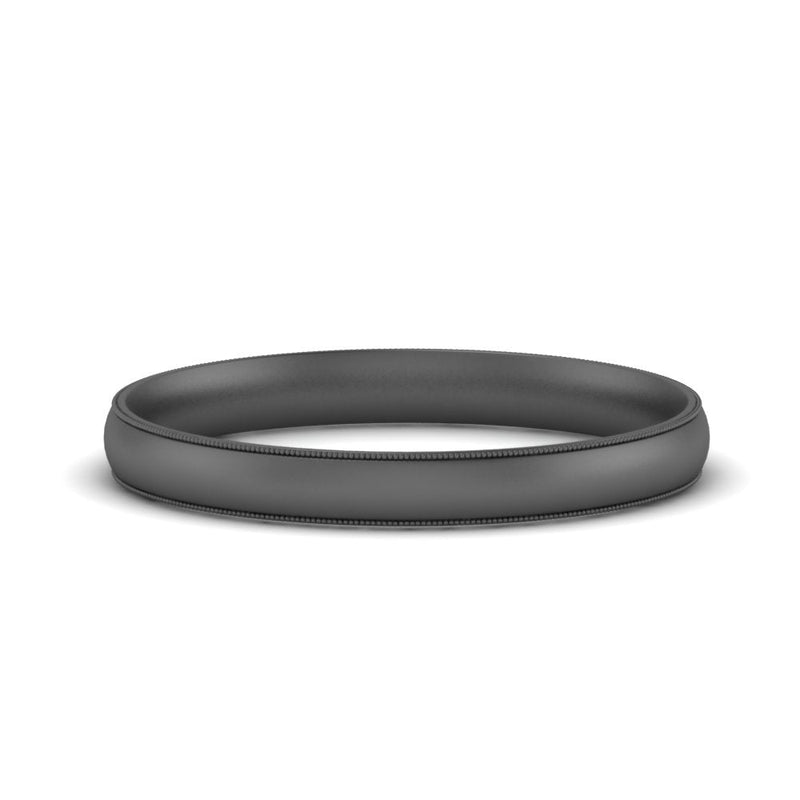 4 mm Milgrain Comfort Fit Mens Wedding Band