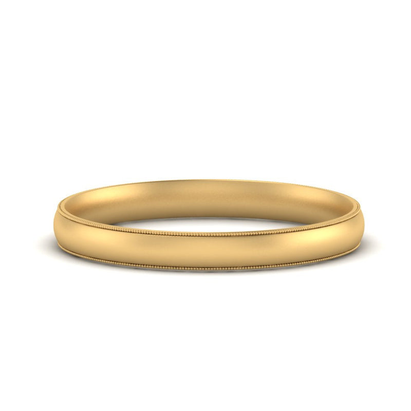 4 mm Milgrain Comfort Fit Mens Wedding Band