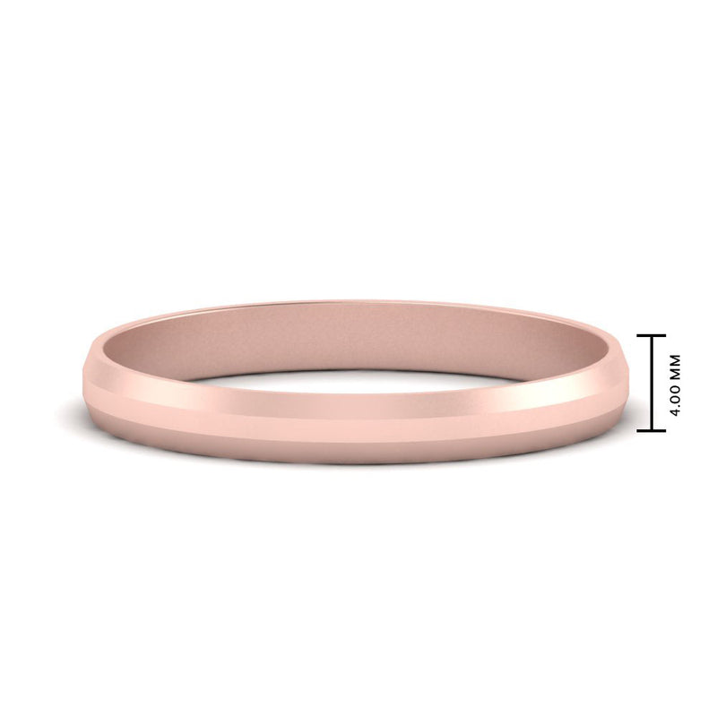 Wedding Band Beveled Edge Matte