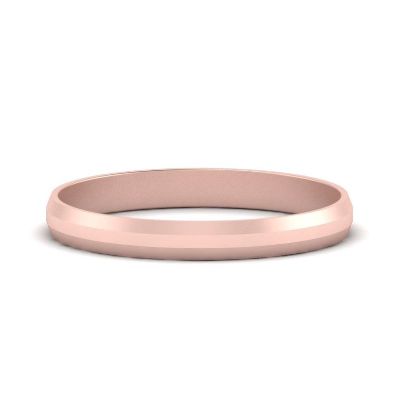 Wedding Band Beveled Edge Matte