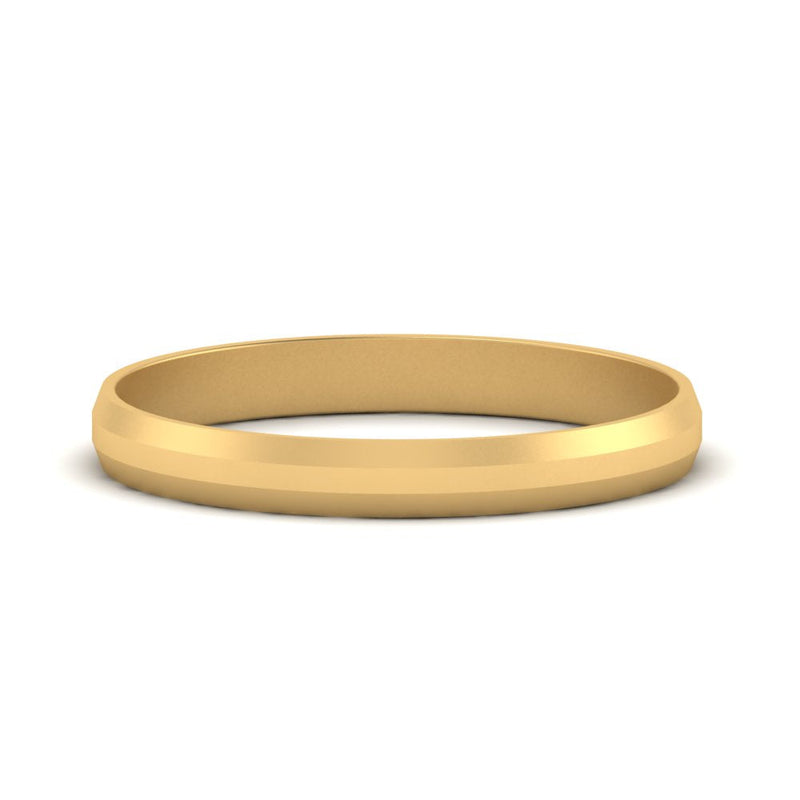 Wedding Band Beveled Edge Matte