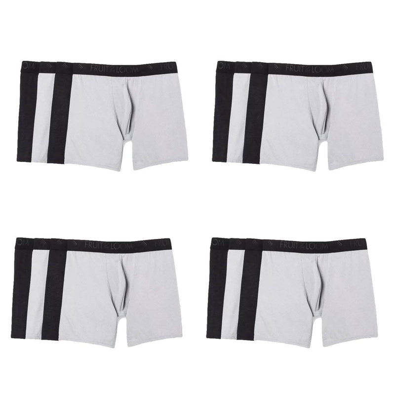 4-Pack: Men's Fruit of the Loom Breathable Micro-Mesh Boxer Briefs