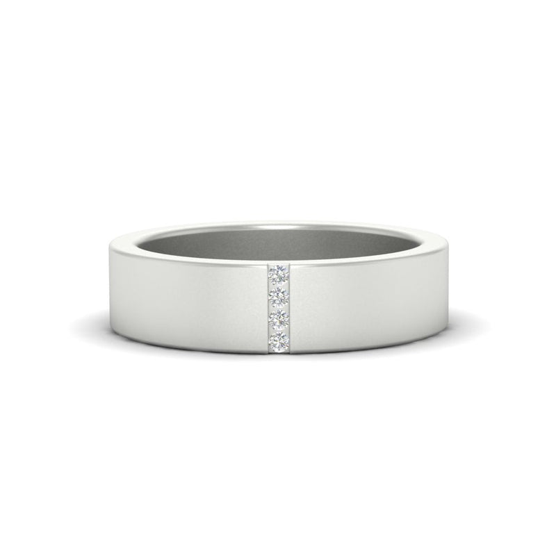 4 Stone Diamond Wedding Band Ring