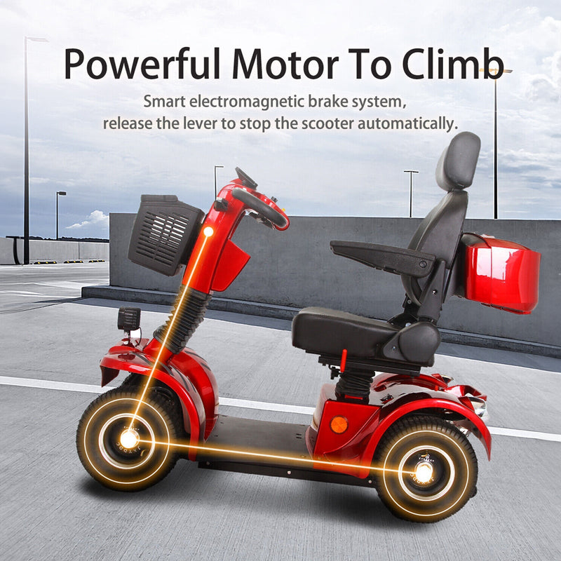 Zvg 4-Wheel Heavy-Duty 48V20AH Electric All-Terrain Mobility Scooter, 500W (SAK93647)