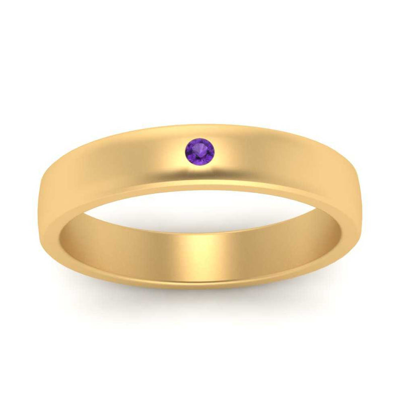 Round Diamond Classic Mens Band