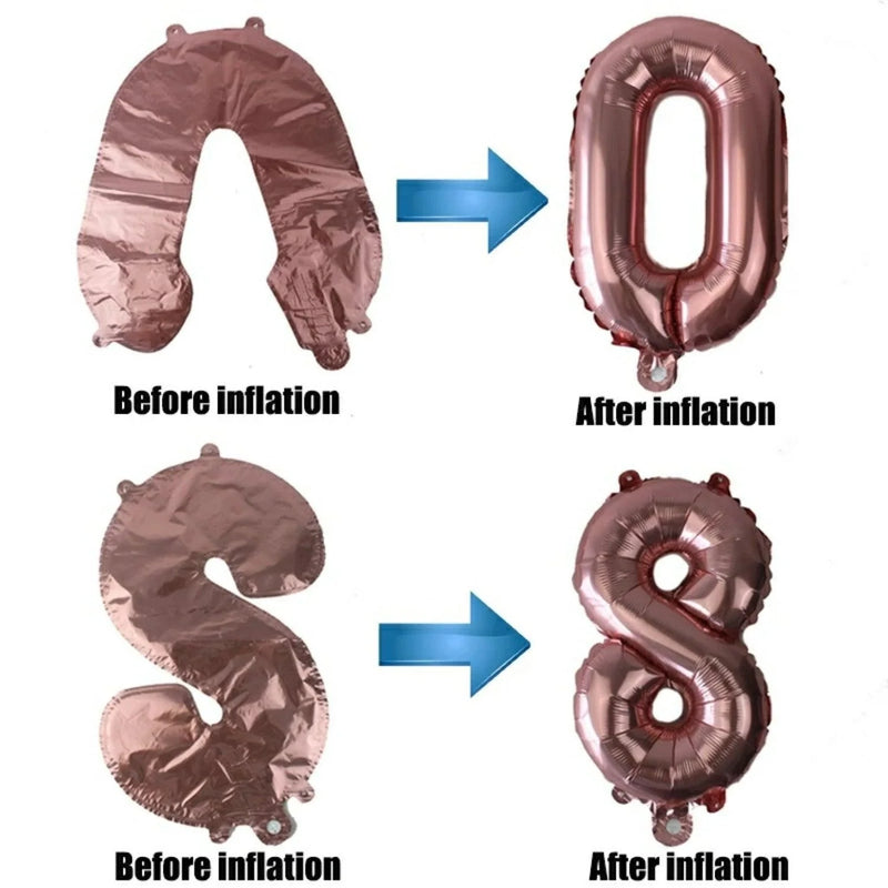 40" Large Foil Birthday Party Balloon Numbers