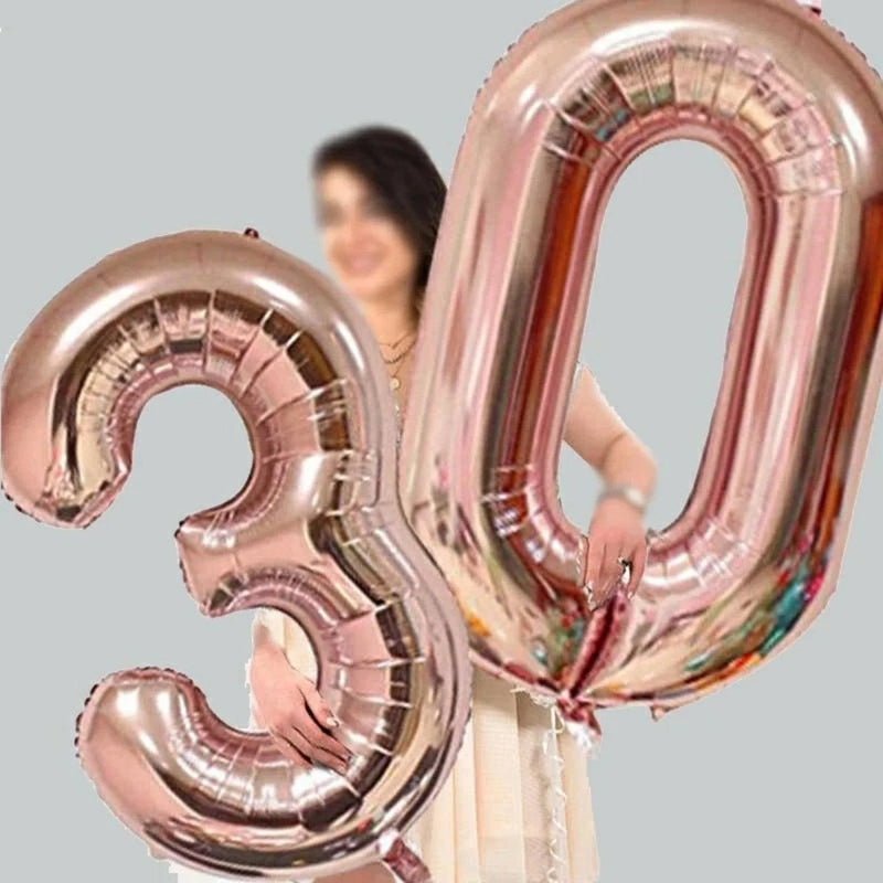 40" Large Foil Birthday Party Balloon Numbers