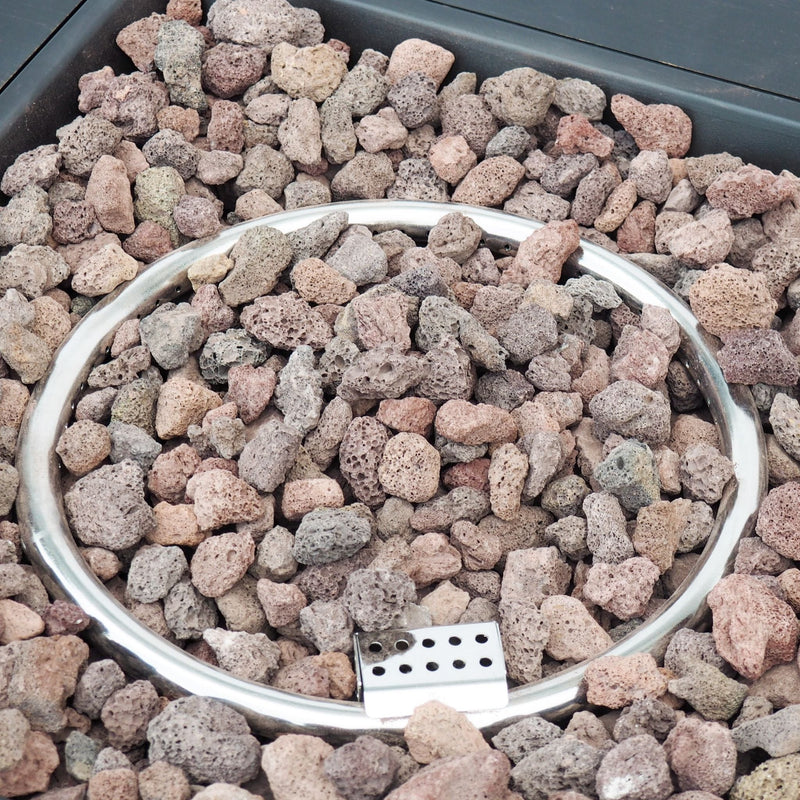 Alora 40-Inch 50K BTU Modern Outdoor Square Iron Backyard Patio Fire Pit (SAK31635)