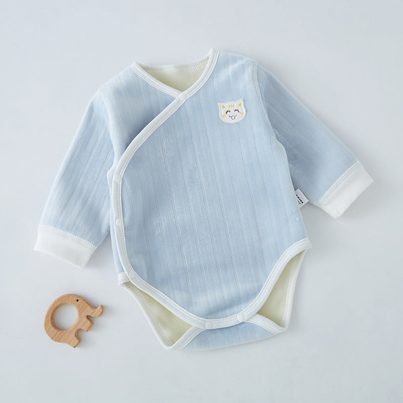 Newborn Fleece-Lined Romper Onesie Pajamas