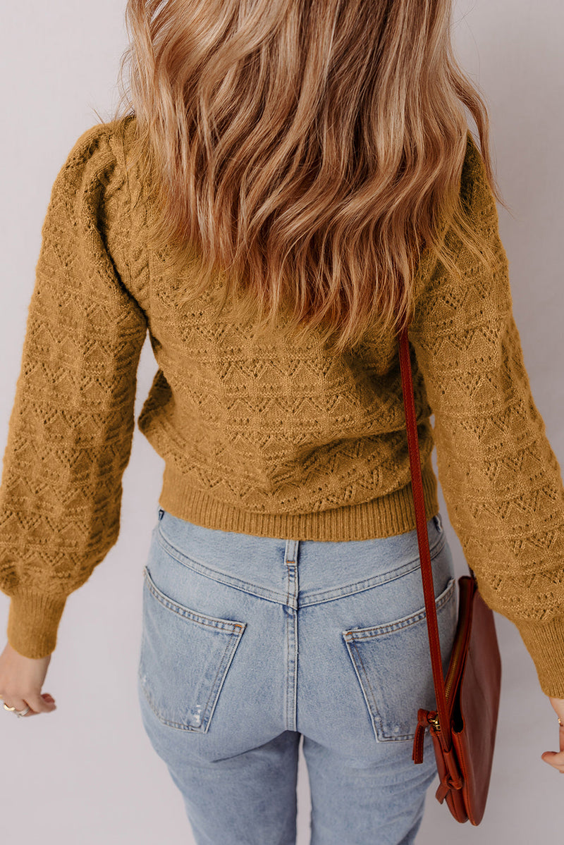 Aria Edge Balloon Sleeve Sweater