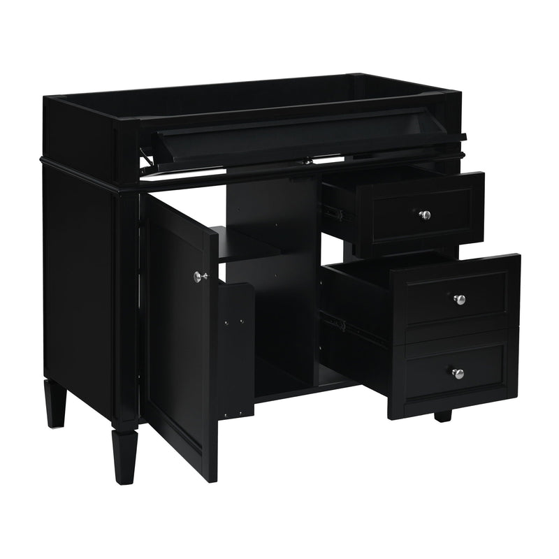 Bathroom Vanity With 2 Drawers And Tip-Out Drawer, Storage Cabinet