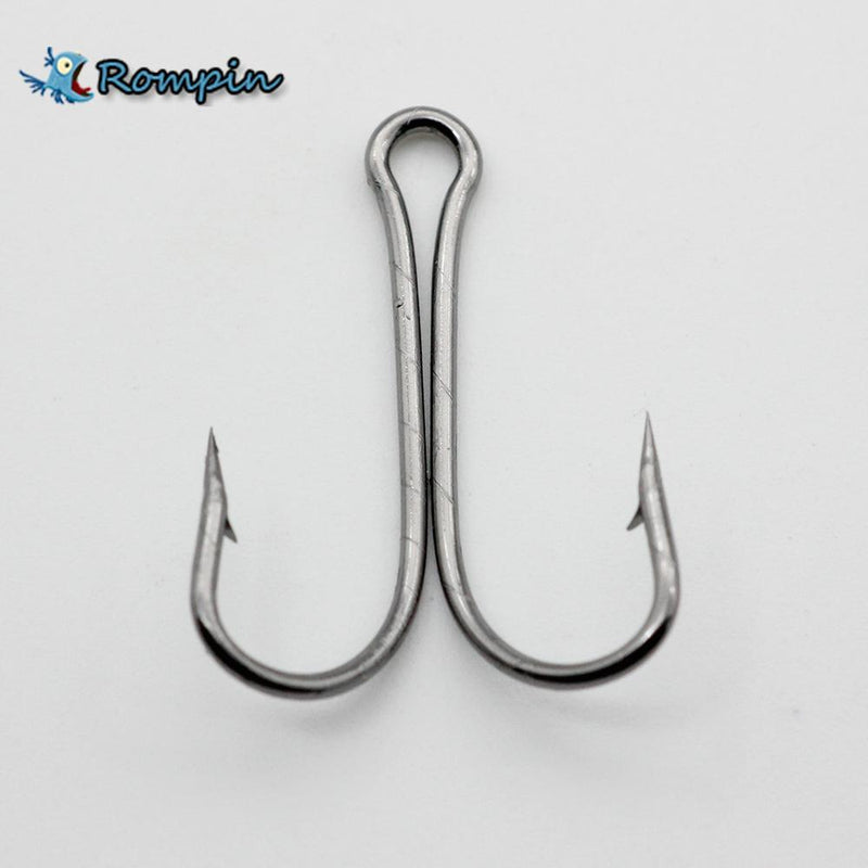 Rompin 50pcs/lot 9908 Double Fishing Hooks Small Fly Tying Double Dual Fishing Hook For Jig Size 1 2 4 6 8