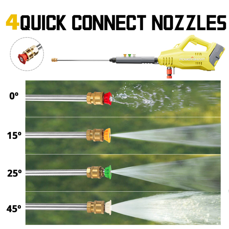 40V 1100 PSI 1GPM Cordless Pressure Washer with 5 Nozzles, 4.0 Ah Battery & Charger DB2701