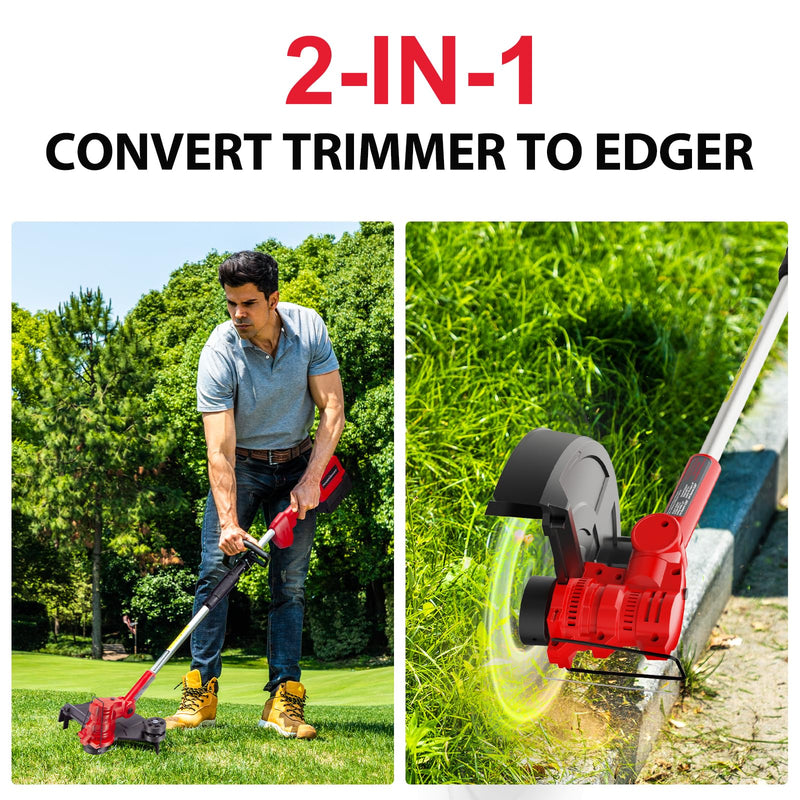 40V String Trimmer & Edger + 40V Leaf Blower Combo Kit with 4.0Ah Battery PS76500C