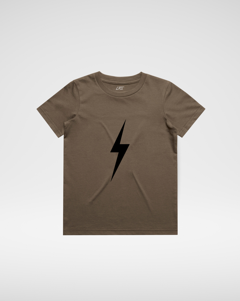 DARK NAVY BOLT TEE - BROWN