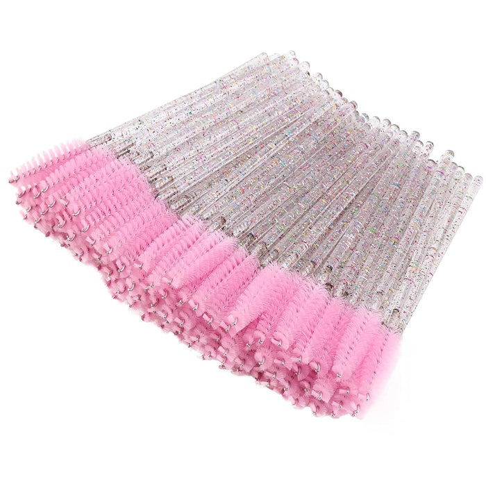 100 Pcs Disposable Eyelash Spoolies Brush Mascara Applicator Lash Wand Lashes Brush Eyebrow Spooly for Extension