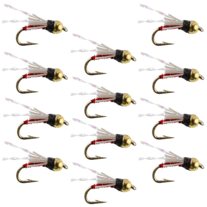 Beadhead Red 3 Dollar Dip Serendipity Nymph - 1 Dozen Flies Size 16