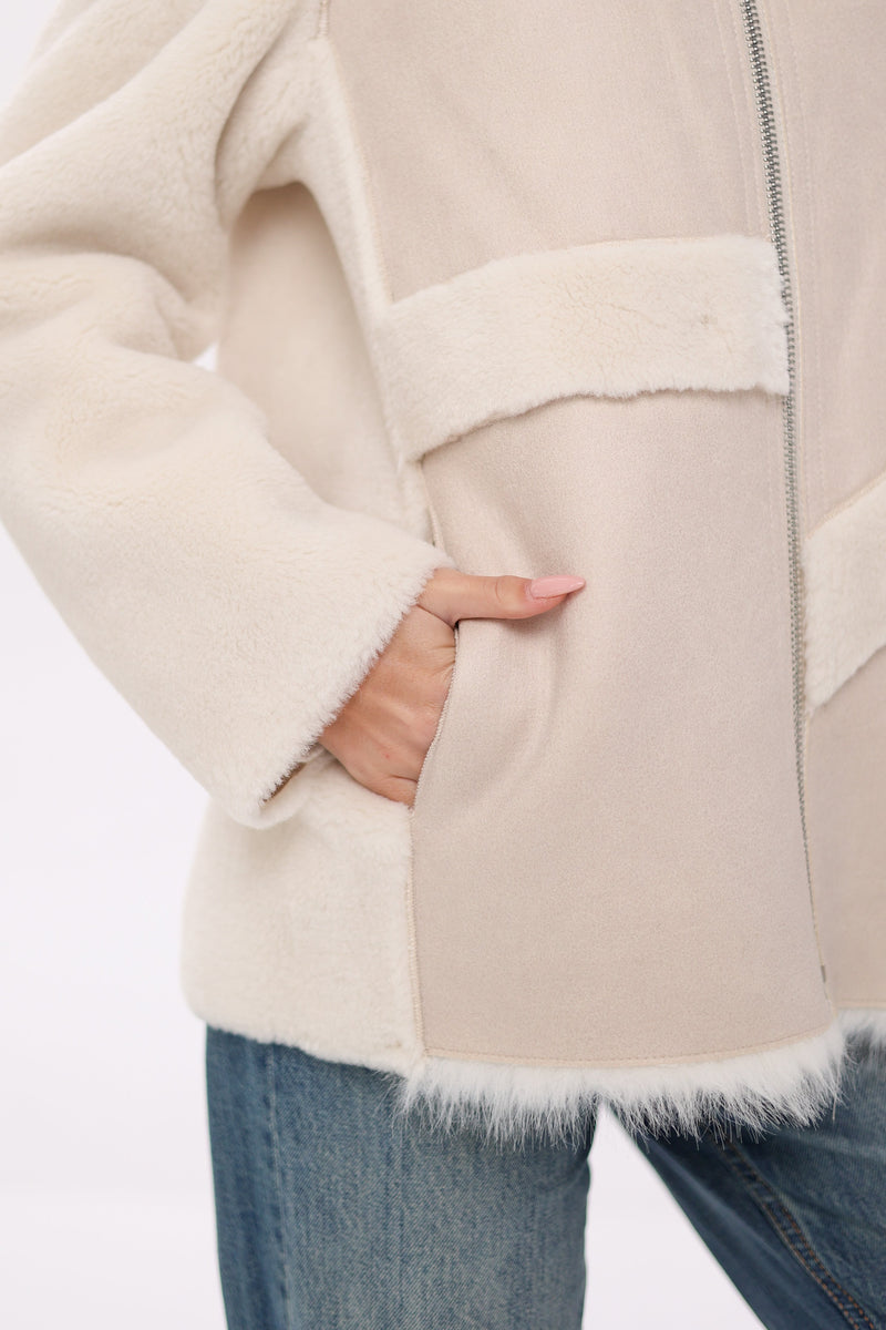 Pre-Order. Re-Stock Ships November 18. ⇆ Reversible Hooded Wool Blend Jacket