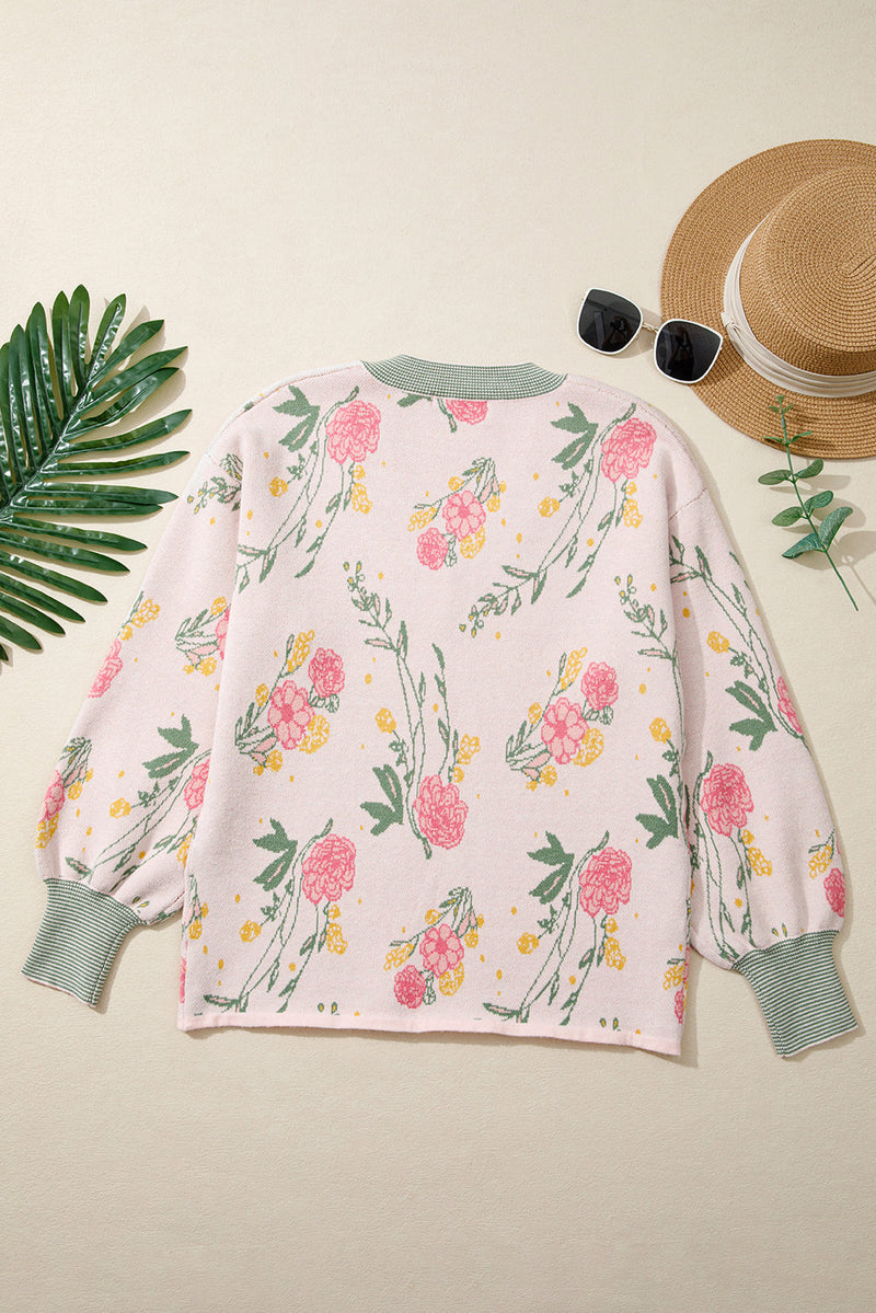 Clarimina Pattern Striped Loose Sweater
