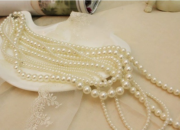 Multi-layer Pearl Women's Necklace Long Sweater Chain Accessories