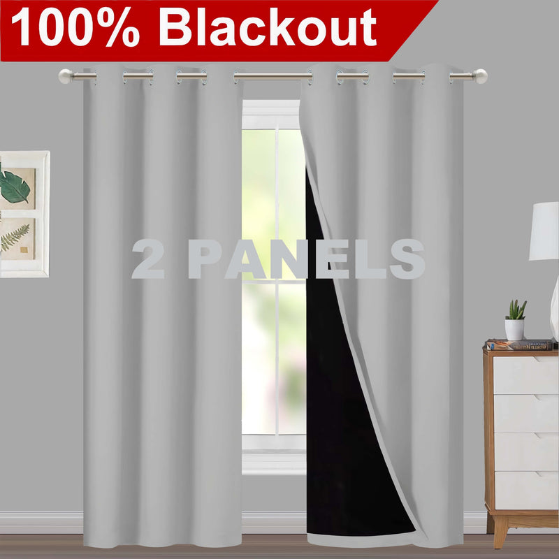 1pc Classic Blackout Curtains with Grommet Thermal Insulated Living Room Bedroom Kitchen Bathroom