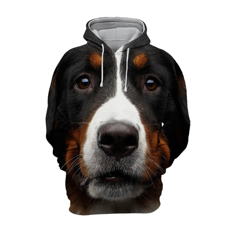 Animal Dog Print Hoodie Winter Hoodie Man's Sportswear