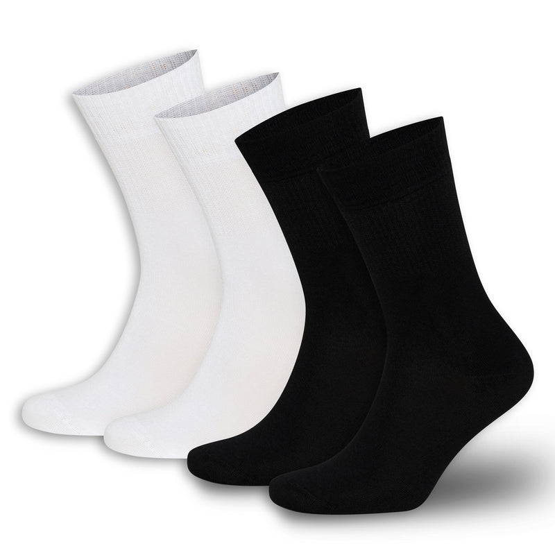 Men’s & Women’s Bamboo Diabetic Crew Socks 4-Pack