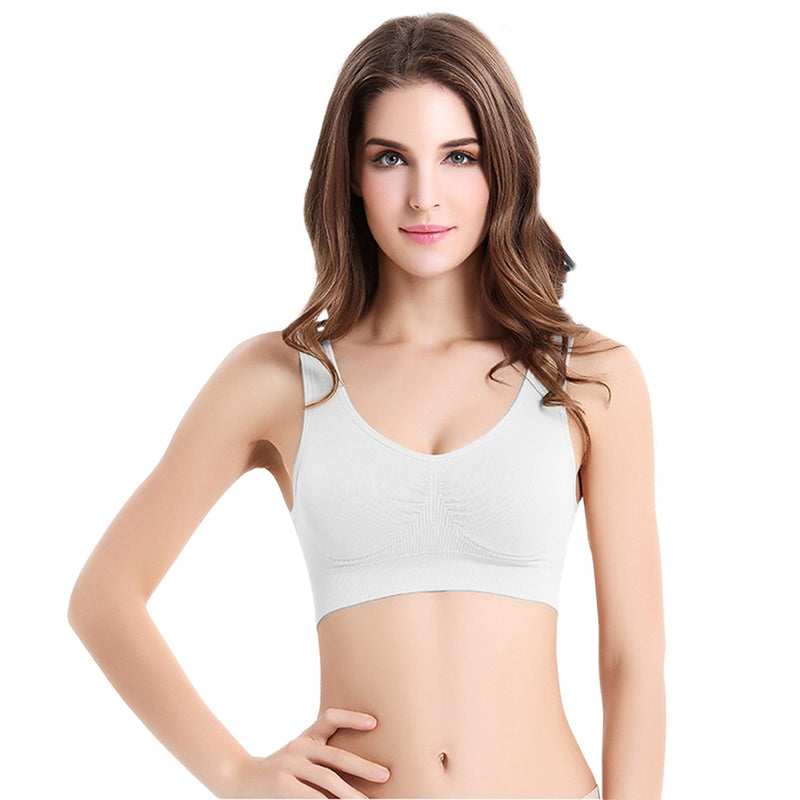 3 Pack Sport Bras For Women Seamless Wire-free Bra Light Support Tank Tops For Fitness Workout Sports Yoga Sleep Wearing