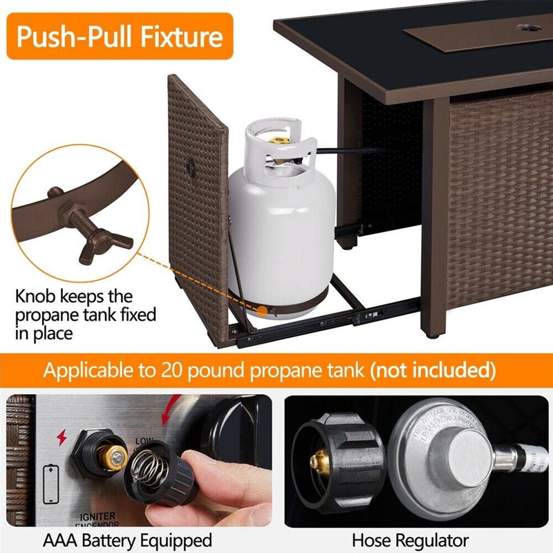 Alora 43" 50,000 BTU Outdoor Patio Propane Gas Fire Pit Table (91486067)