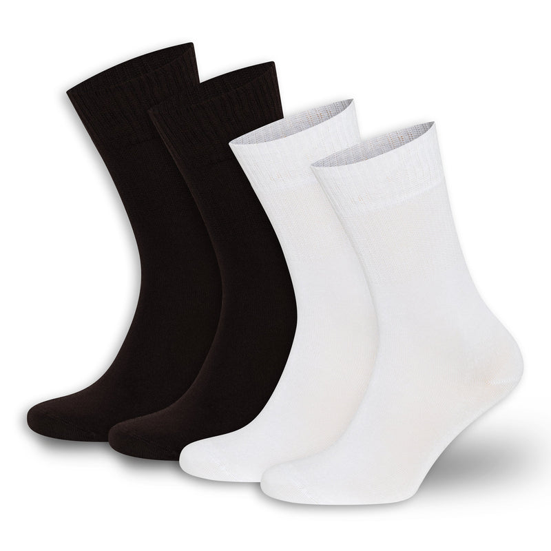 Men’s & Women’s Bamboo Diabetic Crew Socks 4-Pack