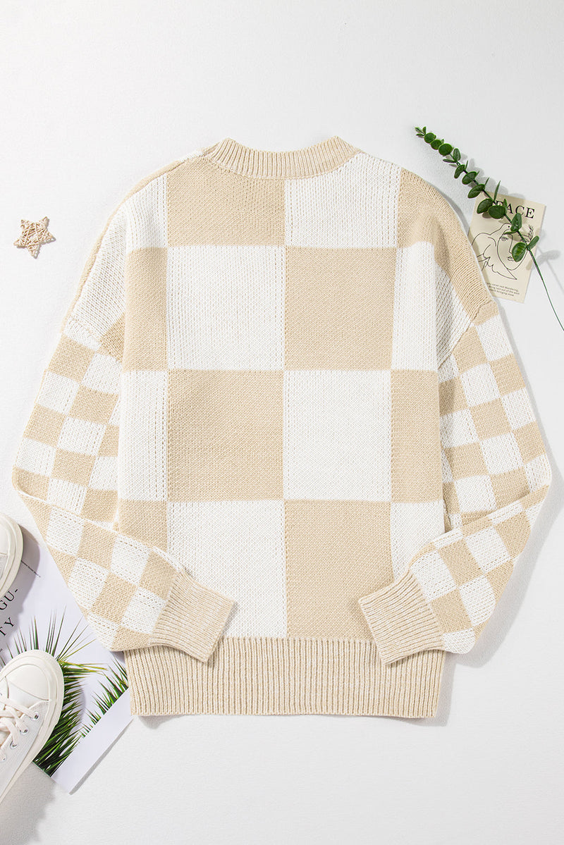 Vivifira Print Drop Shoulder Sweater