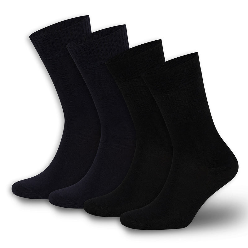 Men’s & Women’s Bamboo Diabetic Crew Socks 4-Pack