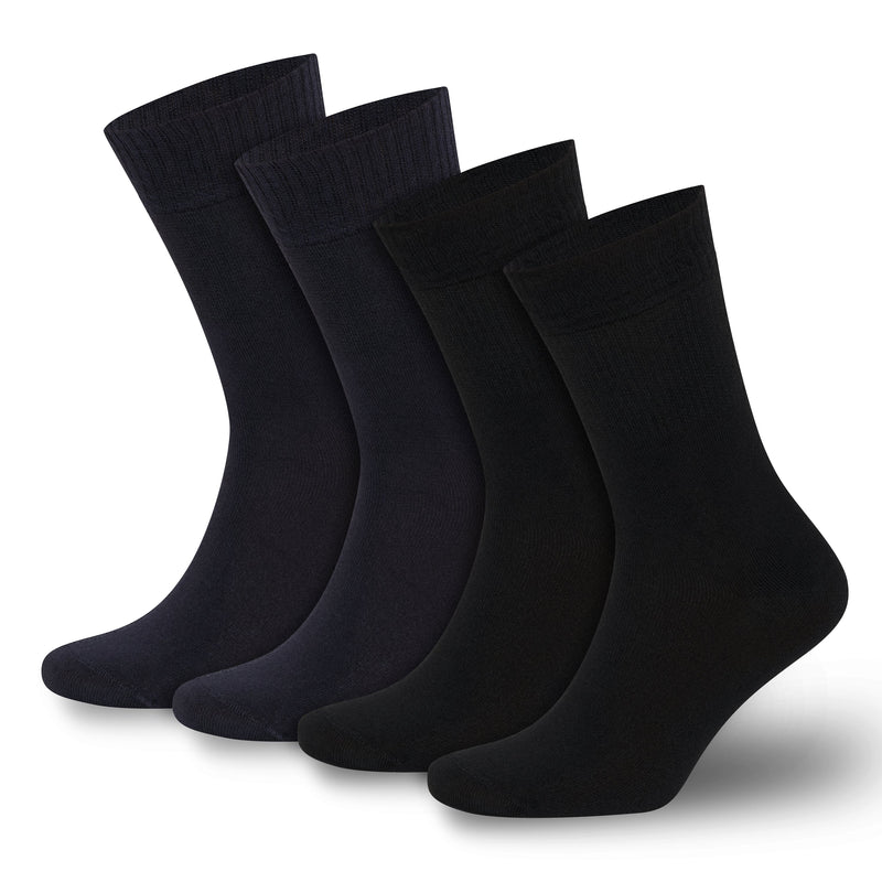 Men’s & Women’s Bamboo Diabetic Crew Socks 4-Pack