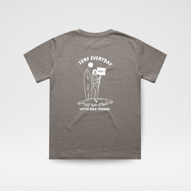SURFS UP GIRL TEE - GRAY