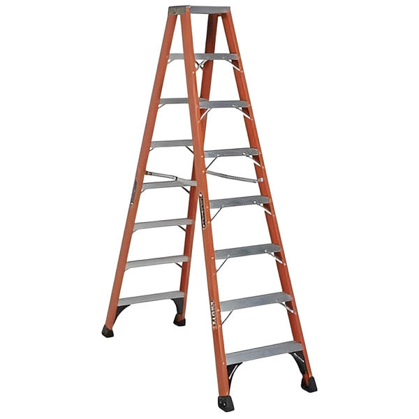 FM1400HD Series BruteTM 375 Twin Front Fiberglass Ladders - All Sizes