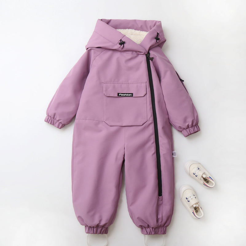 Long Crawling Suit One-piece Hooded Jumpsuit