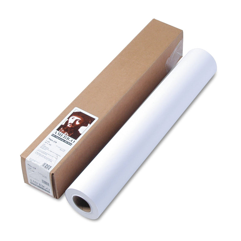 HP DesignJet Inkjet Large Format Paper, 6.8 mil, 24" x 150 ft, Gloss White