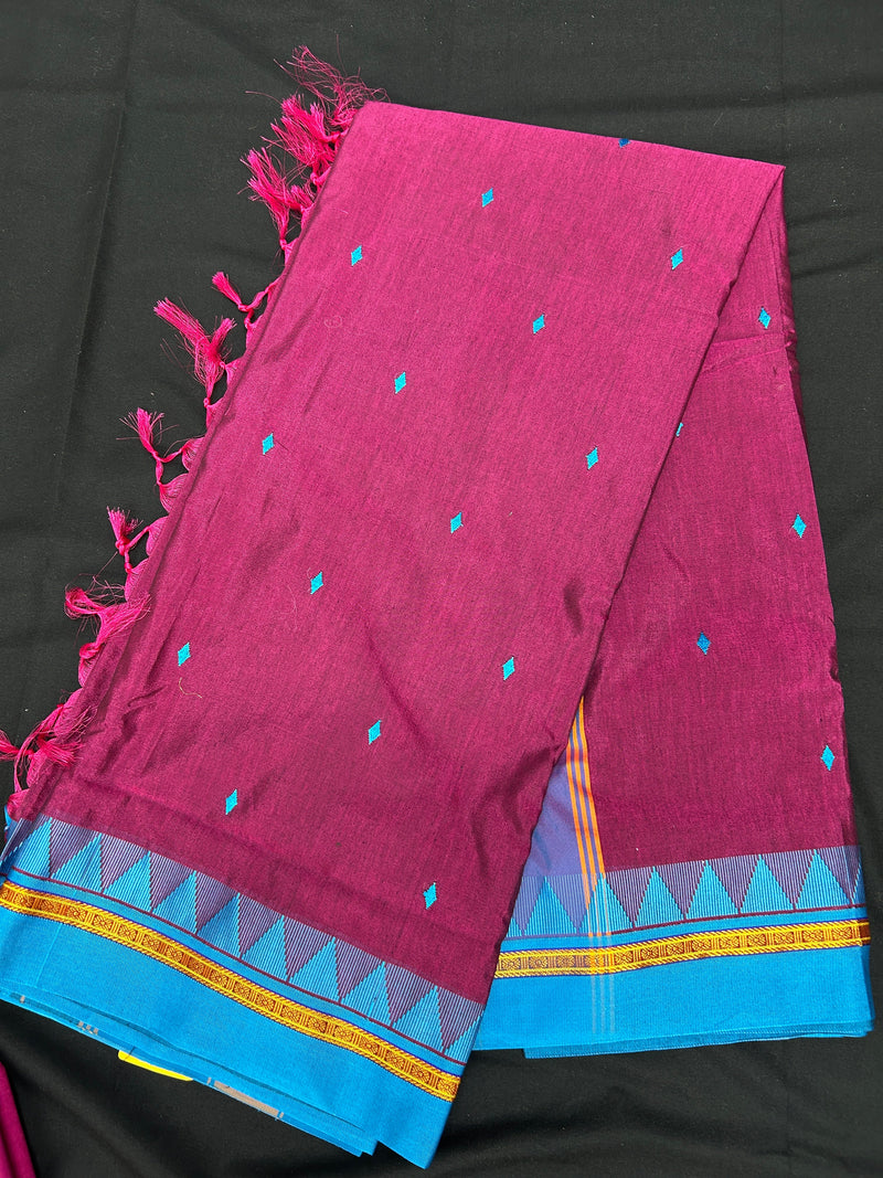 Purple/South cotton saree