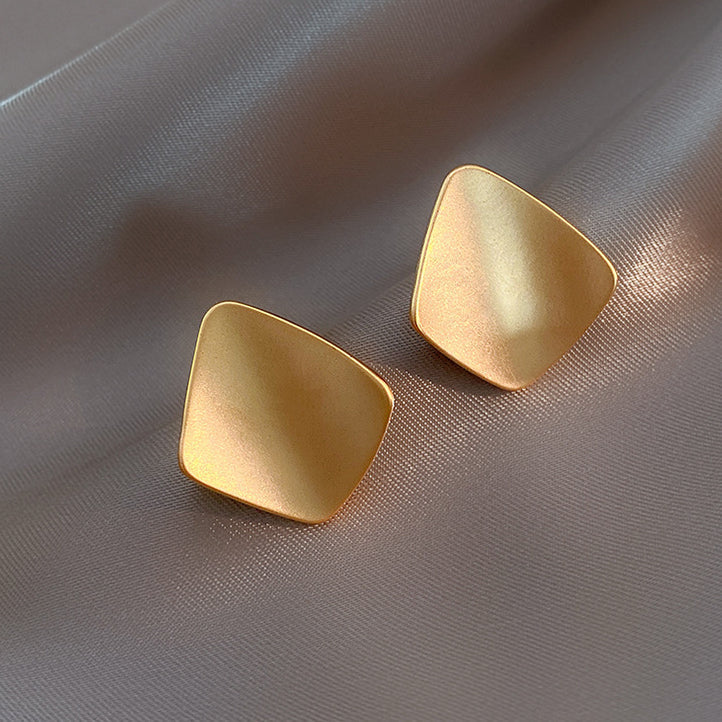 Square Cube Geometry Stud Earrings