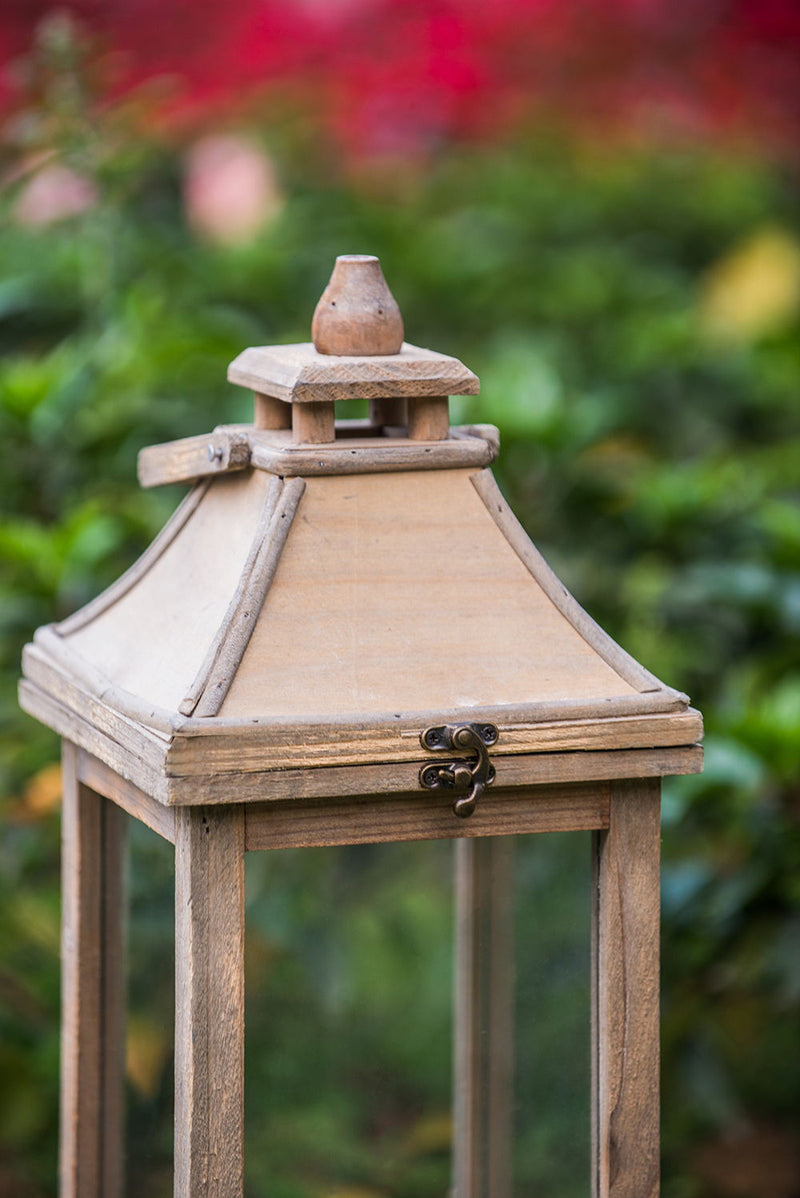 Candle Lantern Decorative, Hurricane Lantern Holder Decor For Indoor Outdoor, Home Garden Wedding - Ivory